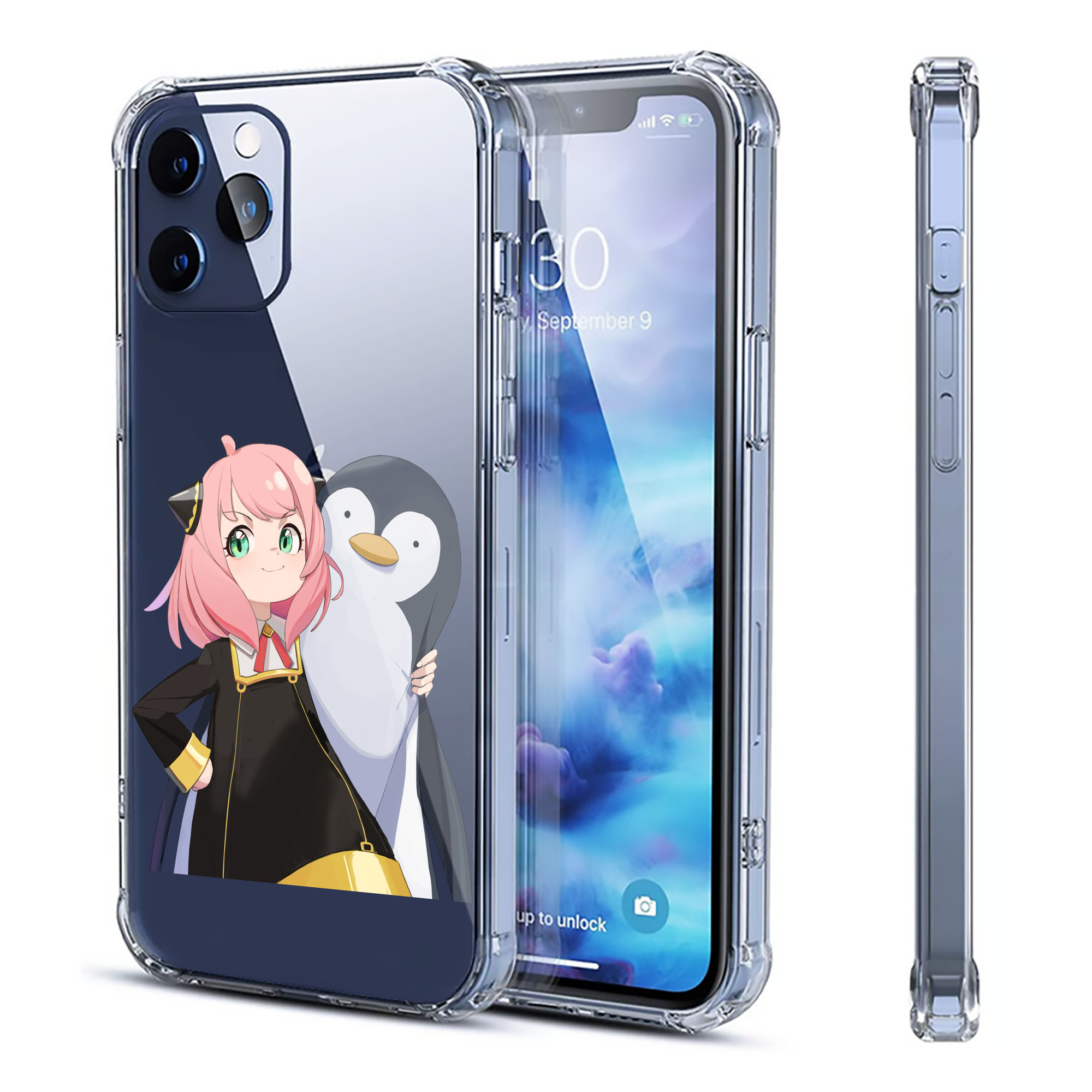 （画像用） SPY×FAMILY间谍家家酒 【iPhone 12シリーズ対応】透明スマホケース（クリアソフトケース）